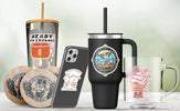 High-resolution UV DTF stickers with vibrant colors displayed on products