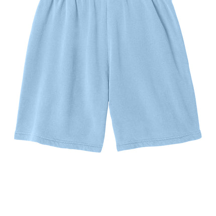 Comfort Colors lightweight Hydrangea-colored sweatshort by Print-View, showing front view with soft fabric and casual fit.