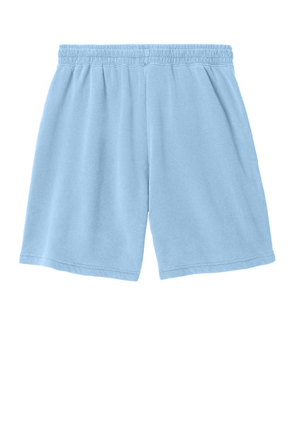 Lightweight Comfort Colors® sweatshort in Hydrangea color, featuring a flat back design, by Print-View.
