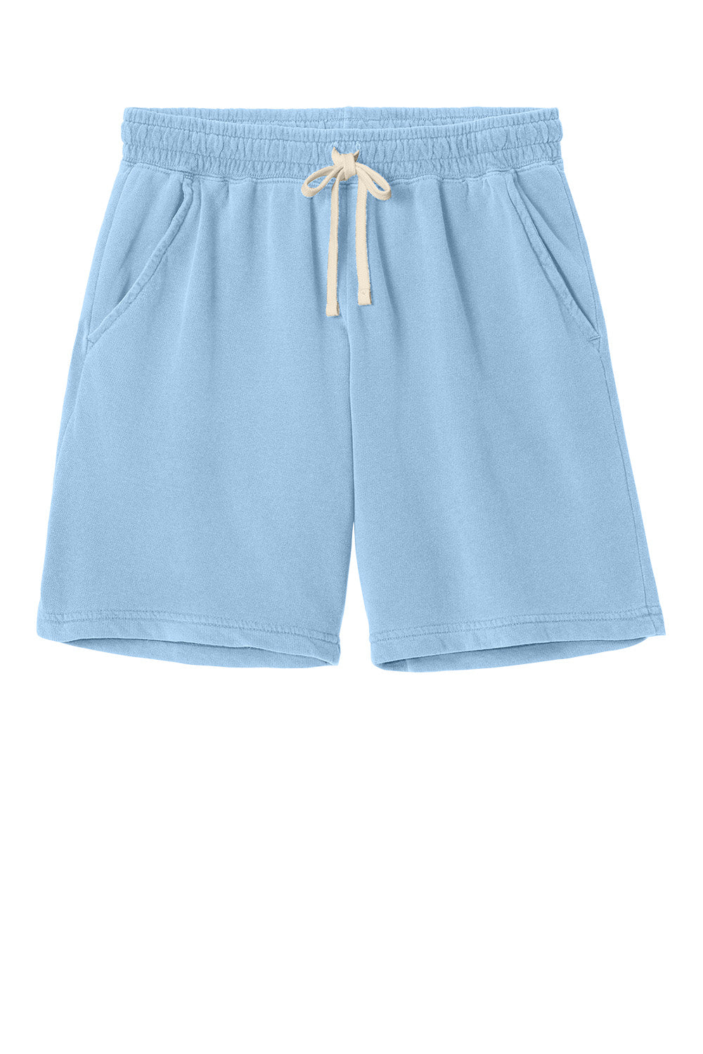 Print-View Comfort Colors® lightweight sweatshort in hydrangea color, shown from a flat front view.