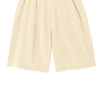 Comfort Colors® lightweight ivory sweatshort by Print-View, shown flat with back view, soft fabric and relaxed fit.