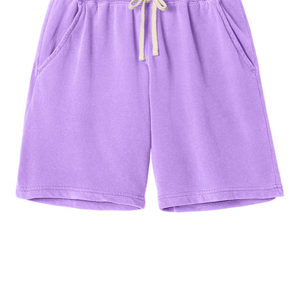 Comfort Colors® lightweight neon violet sweatshort by Print-View, flat front design, soft fabric, casual athletic style