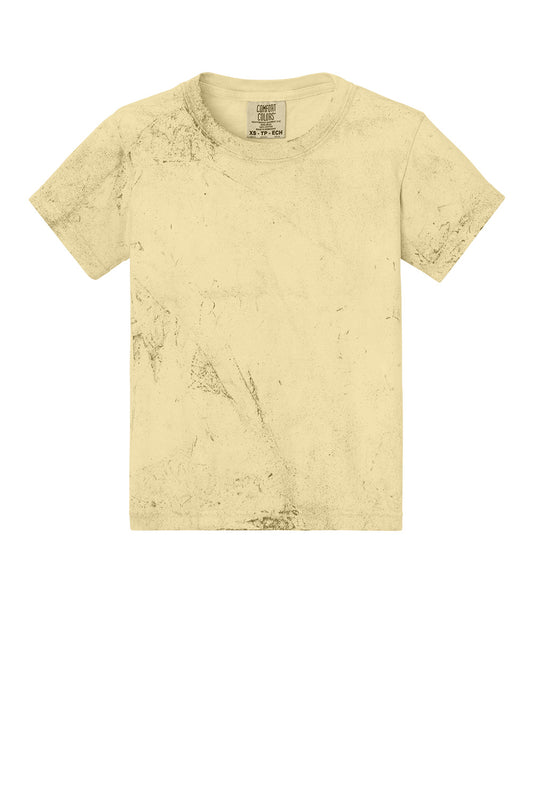 Youth Comfort Colors® Heavyweight Color Blast Tee in Citrine with flat front view, showcasing vibrant color and casual fit.