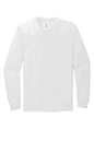 White American Apparel ® Fine Jersey unisex long sleeve T-shirt displayed flat from the front.