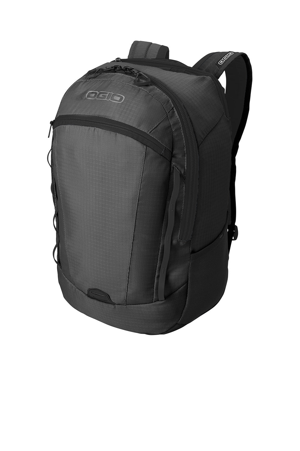 Black OGIO® Shuttle Pack bag with multiple compartments and padded straps, designed for comfortable everyday carrying.