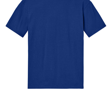 Gildan Hammer Maxweight Tee back view - deep royal - durable tee for embroidery and DTG