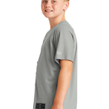 Full-button youth baseball jersey