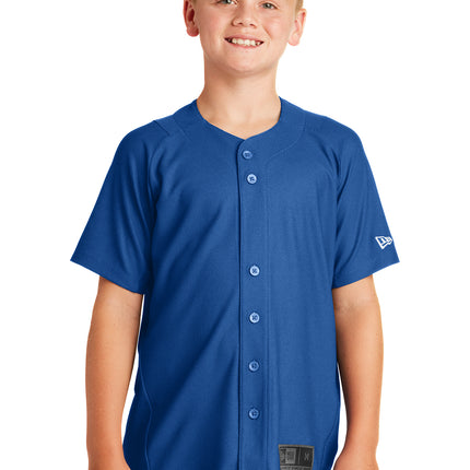 Full-button youth baseball jersey
