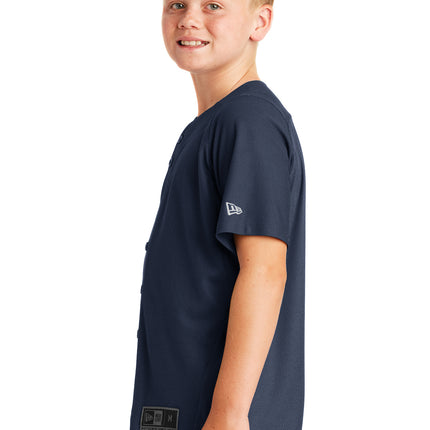Full-button youth baseball jersey