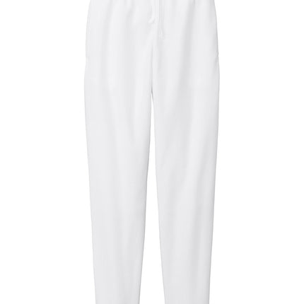 Personalized Jerzees NuBlend Fleece Jogger front view - white - NuBlend fleece jogger with contrast drawcord and modern fit