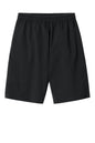 Black Jerzees Unisex NuBlend pocketed sweatshorts with flat front, made by Print-View, designed for comfort and everyday wear.