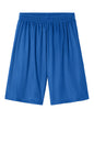 Royal blue Print-View A4 Sprint 7-inch mesh shorts with a flat front, designed for comfort and breathability.