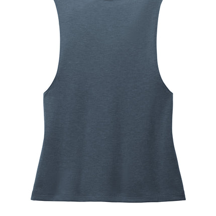 Allmade Women’s Tri-Blend Muscle Tank in Rebel Blue – C-FREE certified eco-friendly tank top made from sustainable materials.