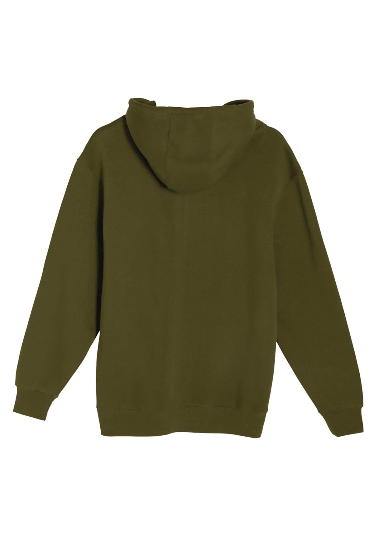 Army green unisex Lane 7 hoodie with plain or custom print view, featuring a cozy pullover design and classic hoodie style.
