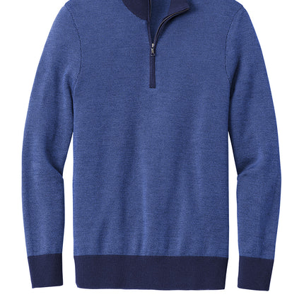 Personalized Merino Birdseye ¼-Zip Sweater – Machine Washable