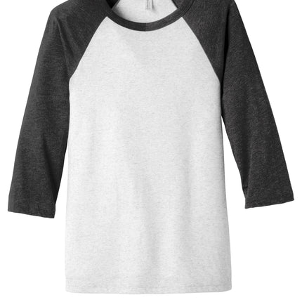 BELLA+CANVAS® Unisex 3/4-Sleeve Baseball Tee