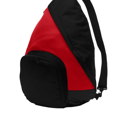 Red and black sling bag 