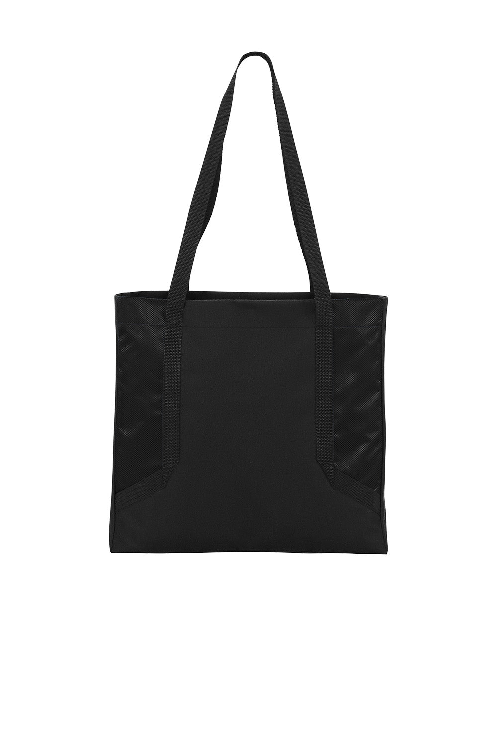 Black Port Authority® Circuit Tote bag with flat front design, made by Print-View, perfect for carrying essentials in style.