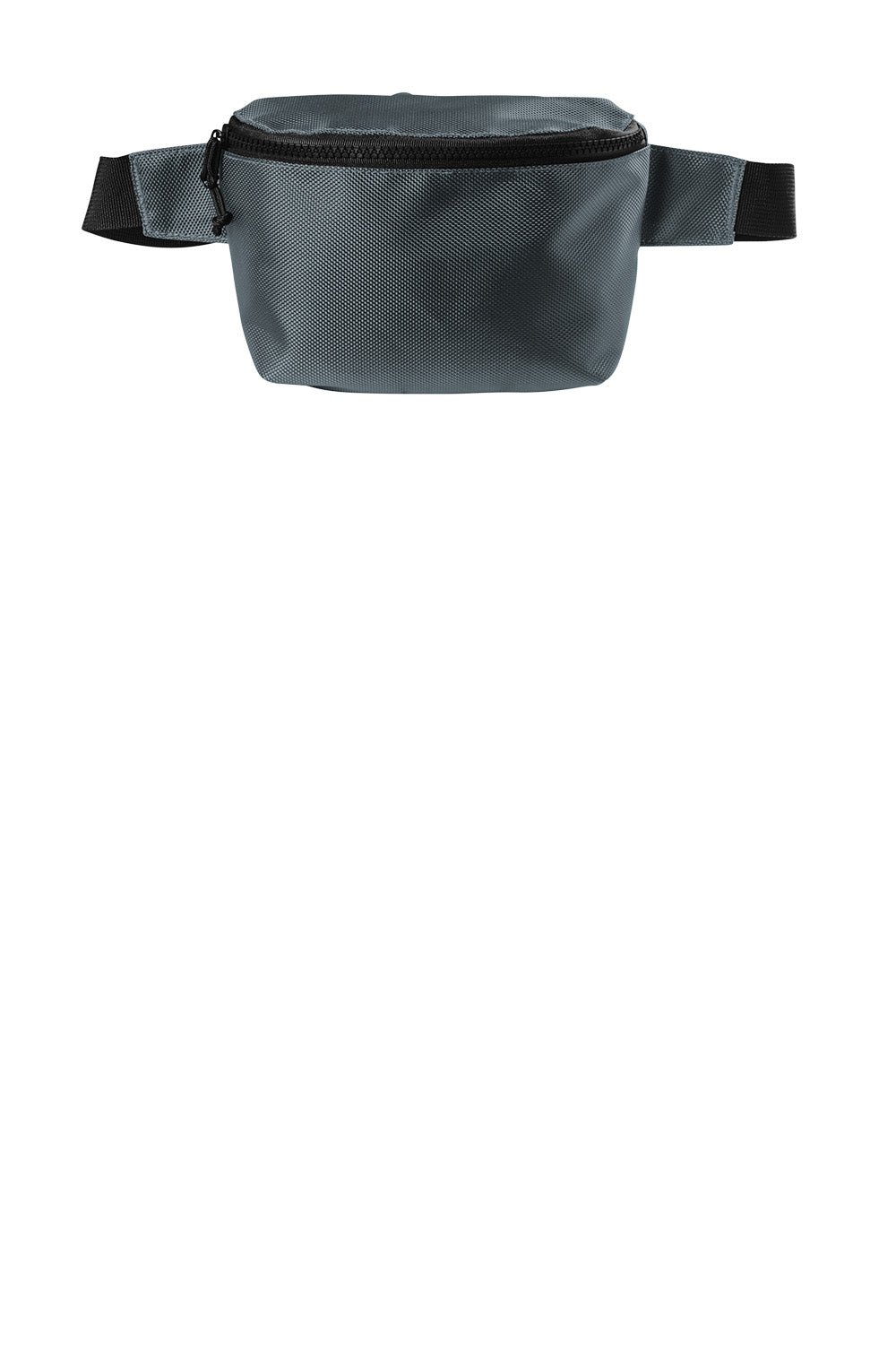 Dark slate Port Authority® Ultimate Hip Pack from Print-View showing a sleek, flat-front design with adjustable strap and multiple compartments.