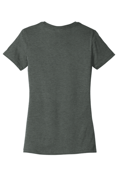 Charcoal grey Bella Canvas women's slim fit T-shirt with a printed design, made from soft, comfortable fabric.