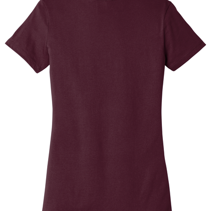 Women t-shirt burgundy color print view
