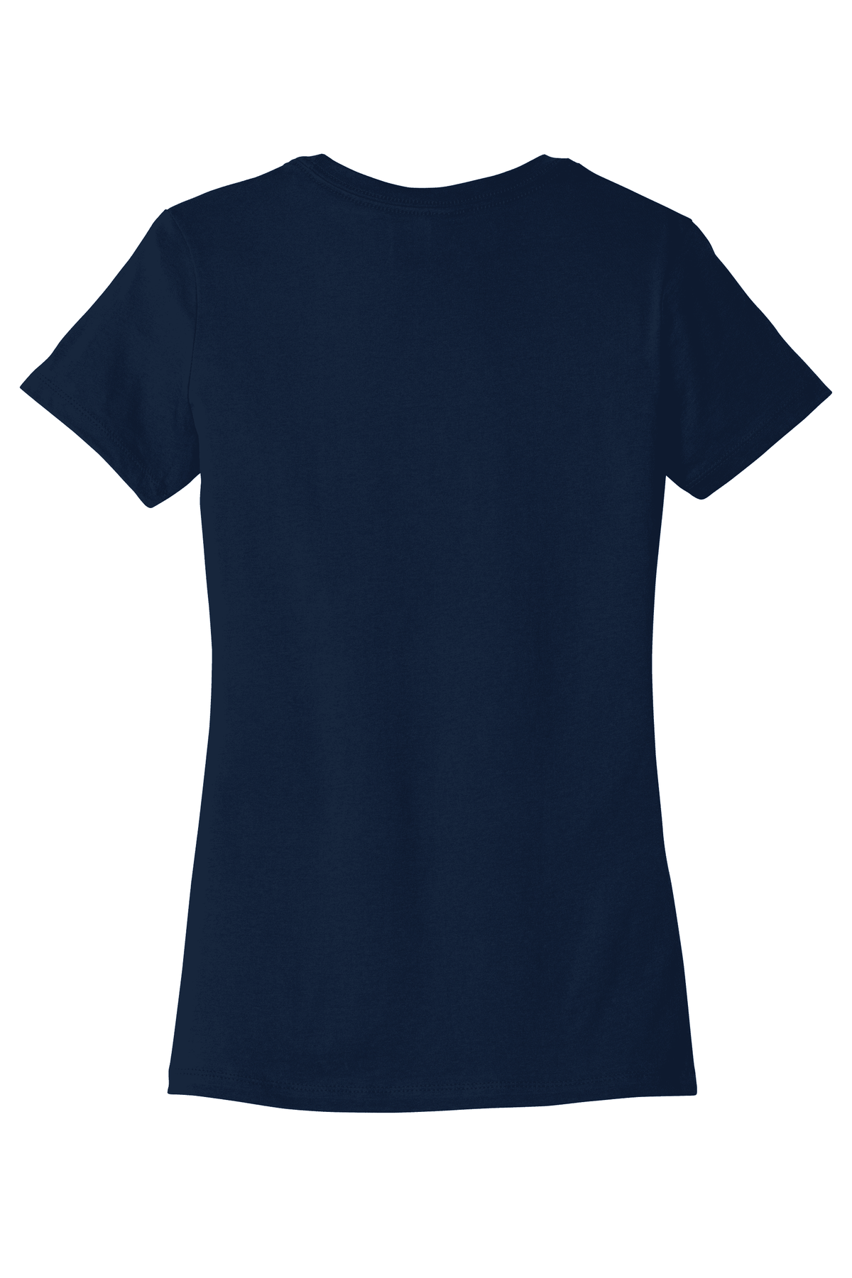 Navy Bella Canvas women's slim fit T-shirt with a printed design on the front, made from soft, comfortable fabric.