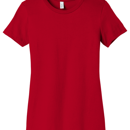 red women t-shirt plain print view