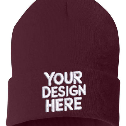 Design your custom embroidered beanie with  your your logo