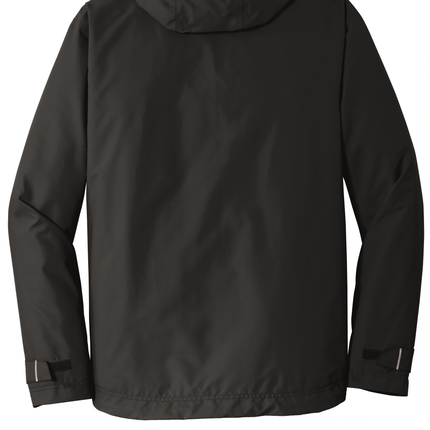 plain black rain jacket