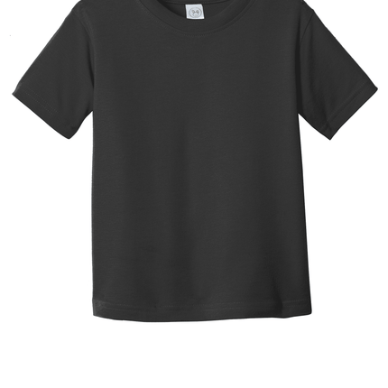 Black Toddler Fine Jersey Tee – Soft Cotton Custom T-Shirt for Kids by Print View
