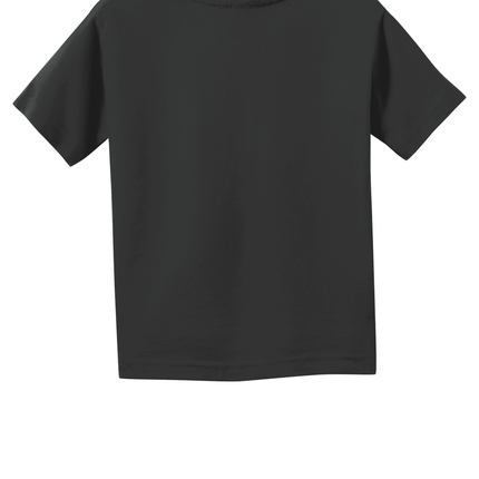 Black Toddler Fine Jersey Tee – Soft Cotton Custom T-Shirt for Kids by Print View Back