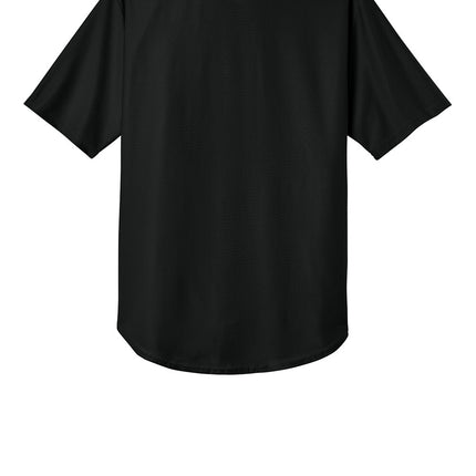 Breathable mesh baseball jersey short sleeve back view