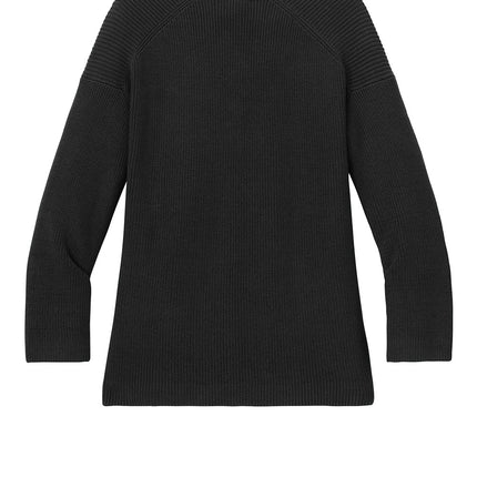 Back view Mercer+Mettle open cardigan in black