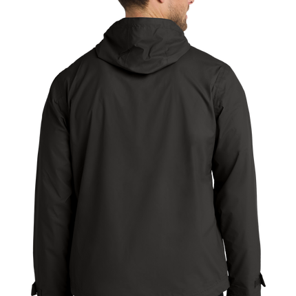 rain jacket black color print view