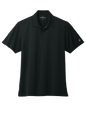Black Brooks Brothers men's mesh pique polo shirt with classic fit and moisture-wicking fabric, ideal for active and casual wear.