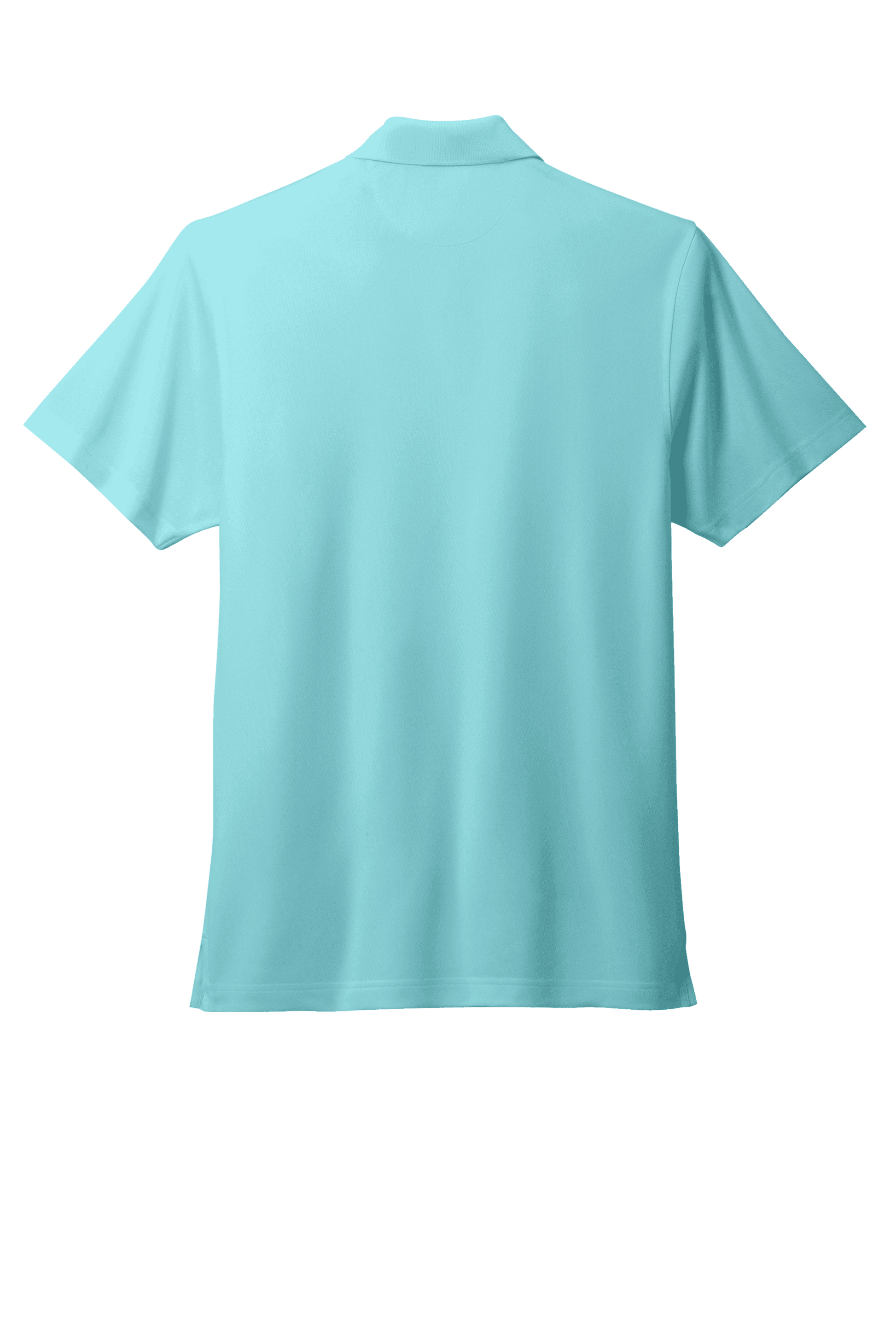Brooks Brothers men's mesh pique polo shirt in mint, featuring moisture-wicking fabric and a classic fit, shown from the back.