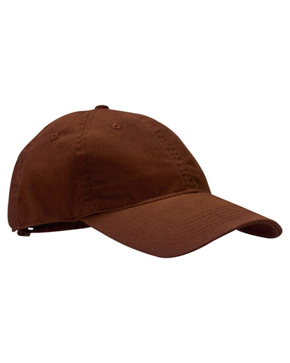 Brown Print View unstructured baseball cap with printed design, casual style, and curved brim.