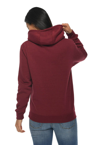 Burgundy Lane 7 unisex plain premium hoodie with front print view, showcasing soft fabric and casual style.
