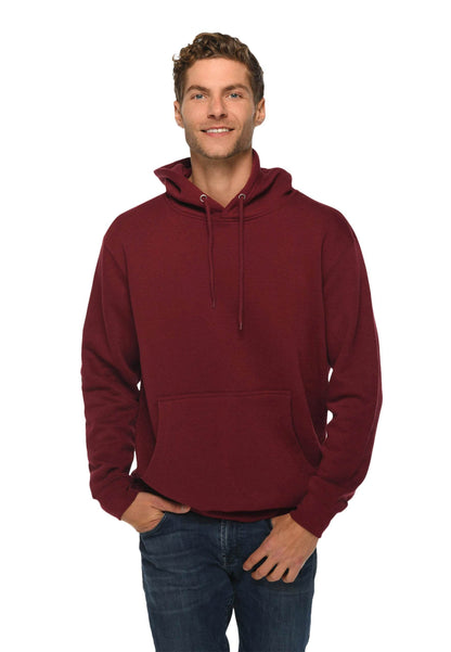Burgundy Lane 7 unisex plain premium hoodie with print view, showcasing its soft fabric and comfortable fit.