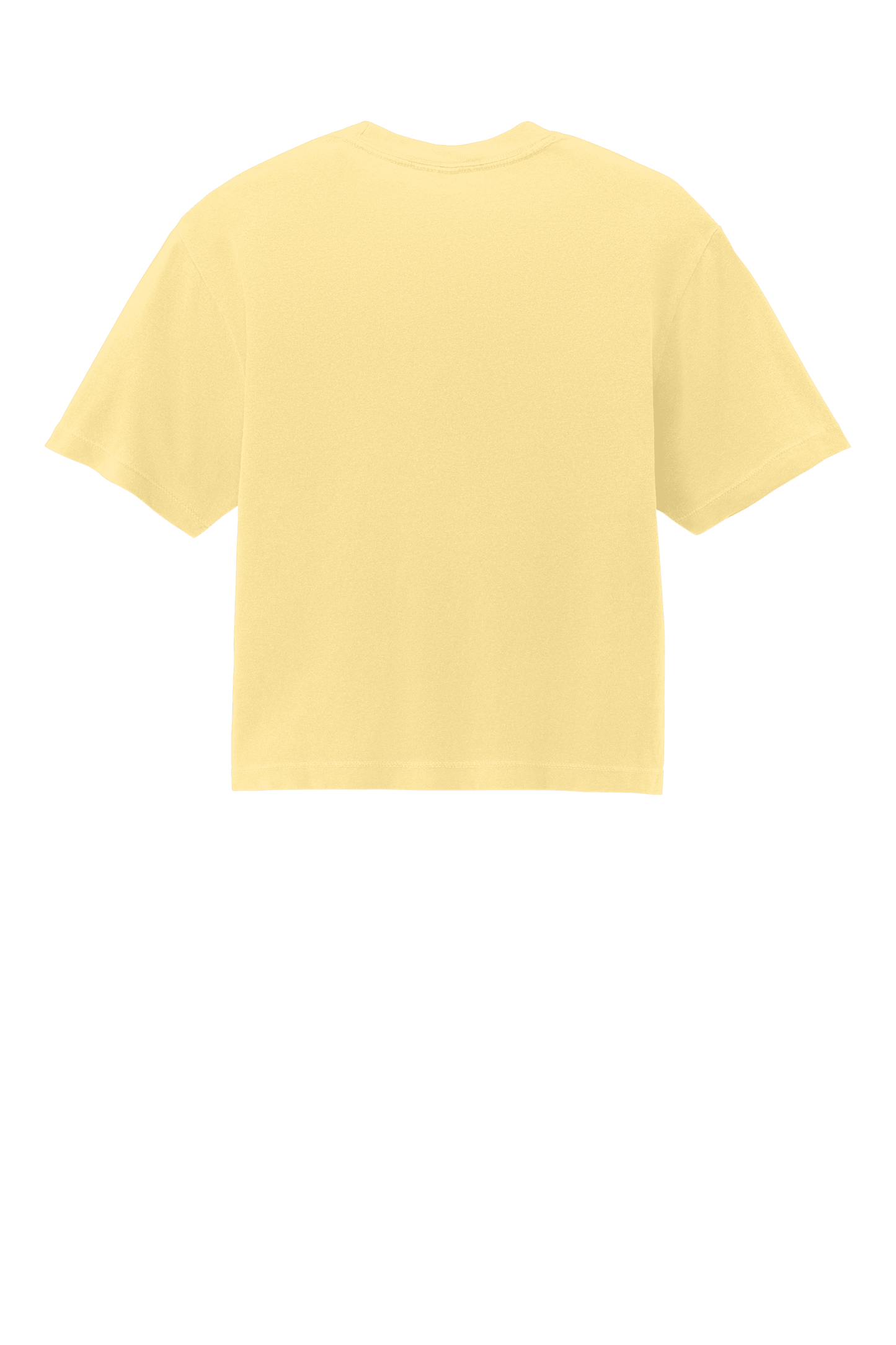 Comfort Colors women's heavyweight boxy crop top with garment-dyed finish and relaxed fit, featuring a custom print on the back.