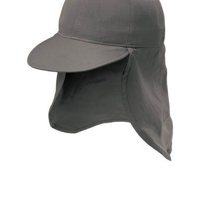 Forest green outdoor sun shade cap back photo – adjustable UV-blocking hat”