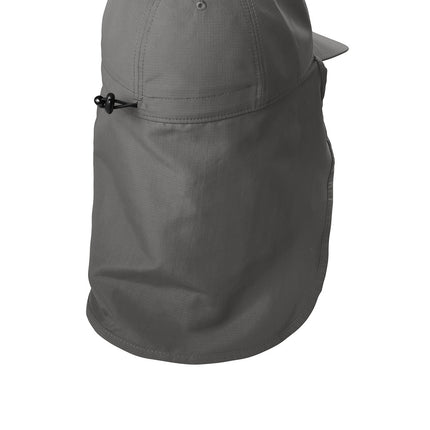Grey UV protection cap rear view – breathable mesh outdoor hat