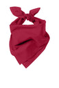 Red Port Authority® cotton bandana with flat front design, showcasing a classic and versatile accessory for casual wear.