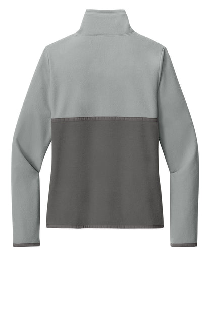 Print-View Cotopaxi Women’s Amado 1/2-Zip Fleece jacket in Smoke and Cinder, shown from the back with a flat view.