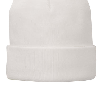 Premium white knit cap perfect for embroidery or custom branding”