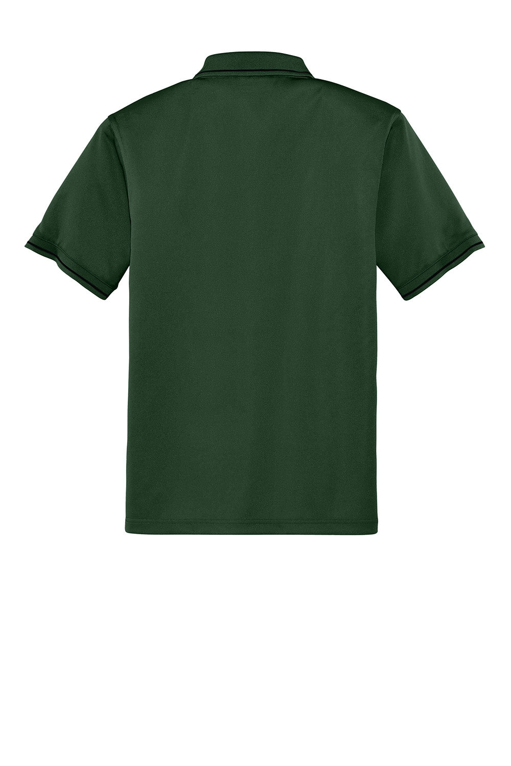 Dark green and black CornerStone Select snag-proof tipped pocket polo shirt by Print-View, displayed flat.