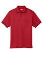Red CornerStone Select snag-proof tipped pocket polo shirt by Print-View, shown from the front with a flat collar and short sleeves.