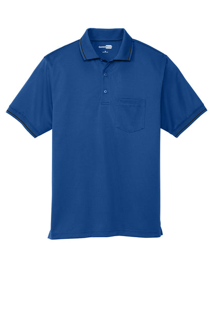 Royal blue CornerStone® Select snag-proof tipped pocket polo shirt by Print-View, shown from the front in flat view.