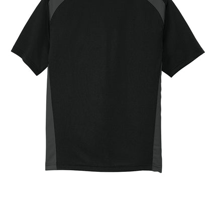 conrer stone Black Charcoal flat polo back view 