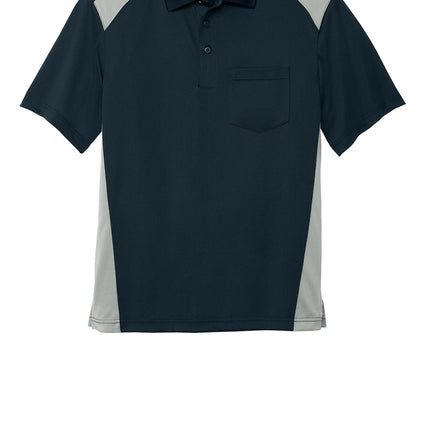 CornerStone® Select Snag-Proof Two Way Colorblock Pocket Polo
